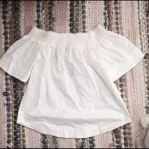J.Crew off the shoulder white top